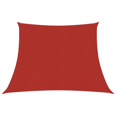 Para-sol estilo vela 160 g/m² 3/4x2 m PEAD vermelho