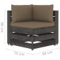 6 pcs conj. lounge jardim + almofadões madeira impreg. cinzento