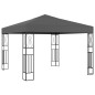 Gazebo com cordões de luzes LED 3x3 m tecido antracite