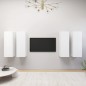 Móveis de TV 4 pcs 30,5x30x90 cm derivados de madeira branco