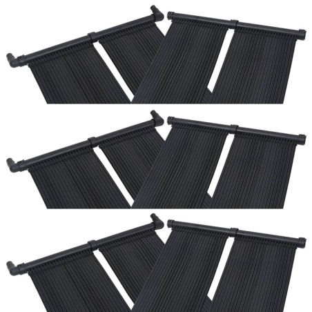 Painéis aquecedores solares de piscina 6 pcs 80x310 cm