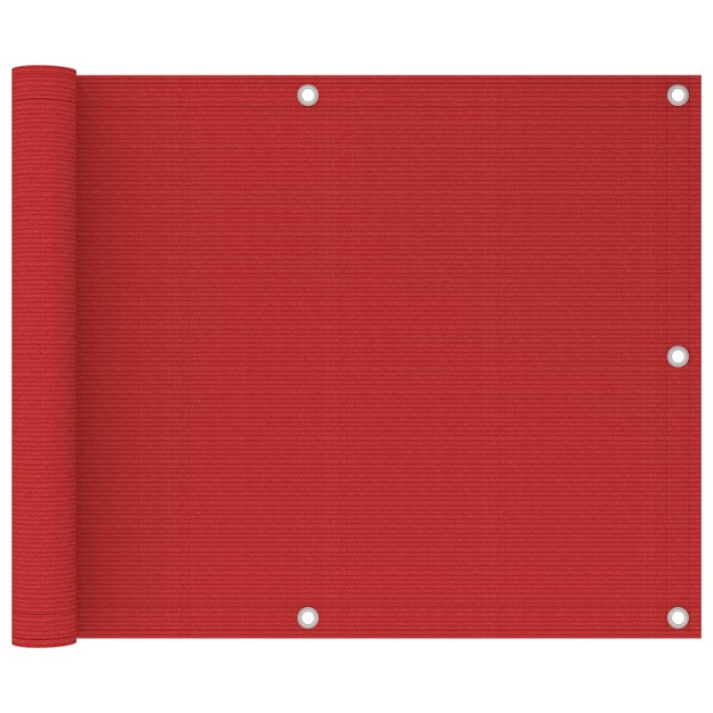 Tela de varanda 75x300 cm PEAD vermelho-Guarda-sóis e telas de varanda-Home Retail