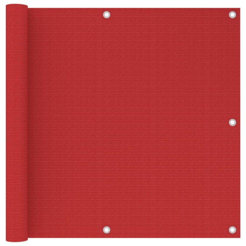 Tela de varanda 90x500 cm PEAD vermelho-Guarda-sóis e telas de varanda-Home Retail