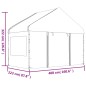 Gazebo com telhado 6,69x4,08x3,22 m polietileno branco