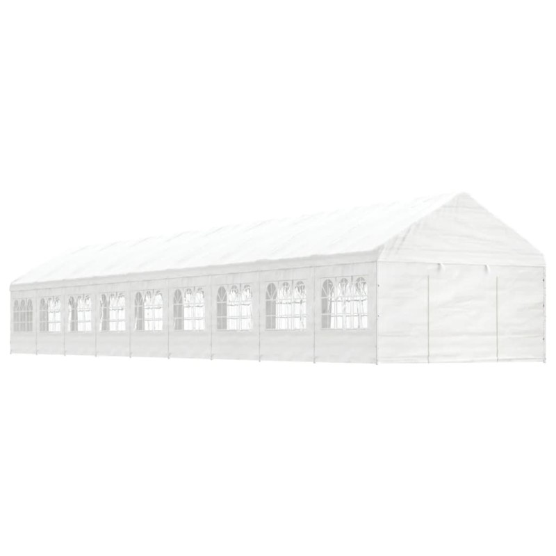 Gazebo com telhado 20,07x4,08x3,22 m polietileno branco-Toldos e gazebos-Home Retail