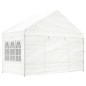 Gazebo com telhado 15,61x4,08x3,22 m polietileno branco