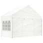 Gazebo com telhado 20,07x4,08x3,22 m polietileno branco