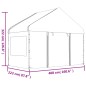 Gazebo com telhado 15,61x4,08x3,22 m polietileno branco