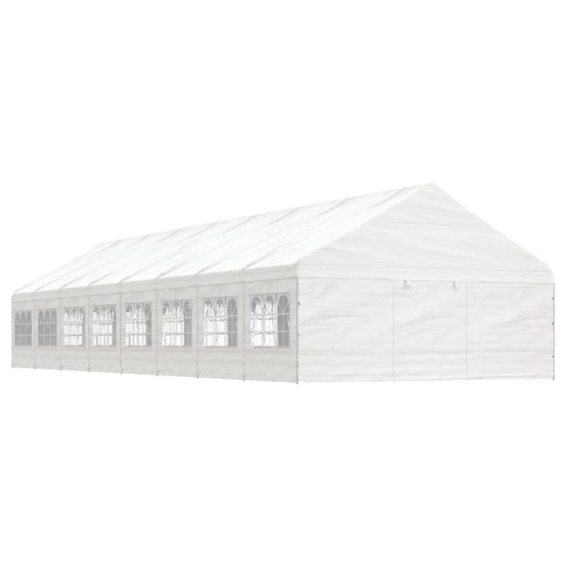 Gazebo com telhado 17,84x5,88x3,75 m polietileno branco-Toldos e gazebos-Home Retail