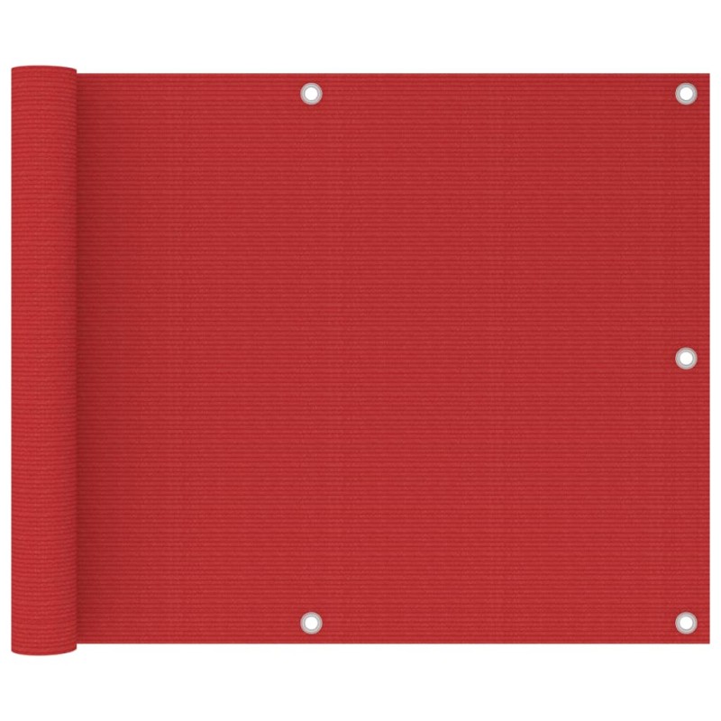 Tela de varanda 75x500 cm PEAD vermelho-Guarda-sóis e telas de varanda-Home Retail