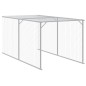 Galinheiro com anexo 110x609x110 cm aço galvanizado cinza-claro