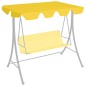 Toldo suplente baloiço jardim 188/168x145/110 cm amarelo