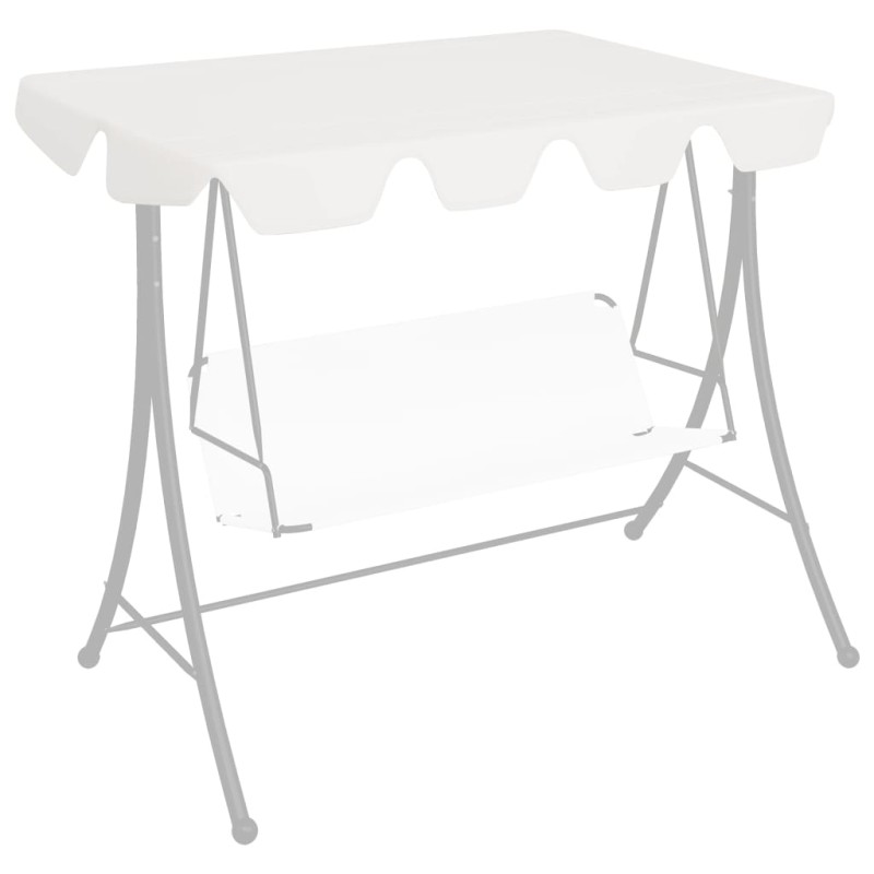 Toldo suplente p/ baloiço de jardim 150/130x105/70 cm branco-Topos para toldos e gazebos-Home Retail