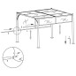 Pérgola jardim telhado retrátil 3x3m 180 g/m² cinza-acastanhado