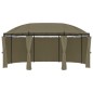 Gazebo c/ cortinas 520x349x255 cm 180 g/m² cinzento-acastanhado