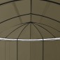 Gazebo c/ cortinas 520x349x255 cm 180 g/m² cinzento-acastanhado