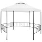 Gazebo de jardim 323x275x265 cm 180 g/m² branco