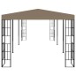 Gazebo 6x3 m cinzento-acastanhado