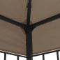 Gazebo 6x3 m cinzento-acastanhado