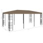 Gazebo 6x3 m cinzento-acastanhado