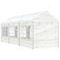 Gazebo com telhado 6,69x2,28x2,69 m polietileno branco