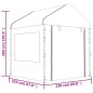 Gazebo com telhado 20,07x2,28x2,69 m polietileno branco