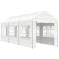 Gazebo com telhado 6,69x2,28x2,69 m polietileno branco