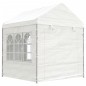 Gazebo com telhado 6,69x2,28x2,69 m polietileno branco