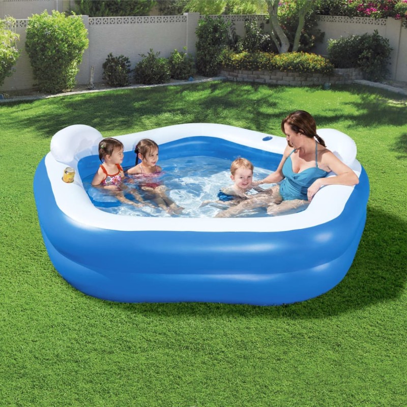 Bestway Piscina lounge Family Fun 213x206x69 cm-Cadeiras e sofás para piscinas-Home Retail