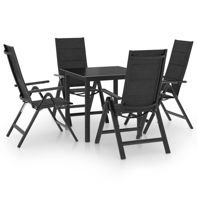 5 pcs conjunto de jantar para jardim alumínio antracite-Conjuntos de jardim-Home Retail