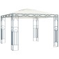 Gazebo com cordões de luzes LED 300x300 cm cor creme