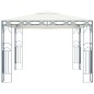 Gazebo com cordões de luzes LED 300x300 cm cor creme