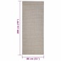 Tapete de sisal para poste arranhador 80x200 cm cor areia