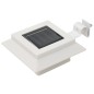 Candeeiro de exterior solar LED 6 pcs branco quadrado 12 cm