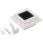 Candeeiro de exterior solar LED 6 pcs branco quadrado 12 cm