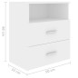 Mesa de cabeceira 50x32x60 cm branco