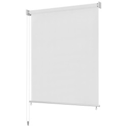 Estore de rolo para exterior PEAD 60x140 cm branco