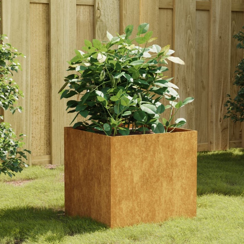 Vaso/floreira 40x41x40 cm aço corten-Vasos e floreiras-Home Retail