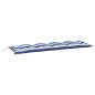 Almofadões p/ banco jardim 2 pcs 150x50x7 cm tecido azul/branco