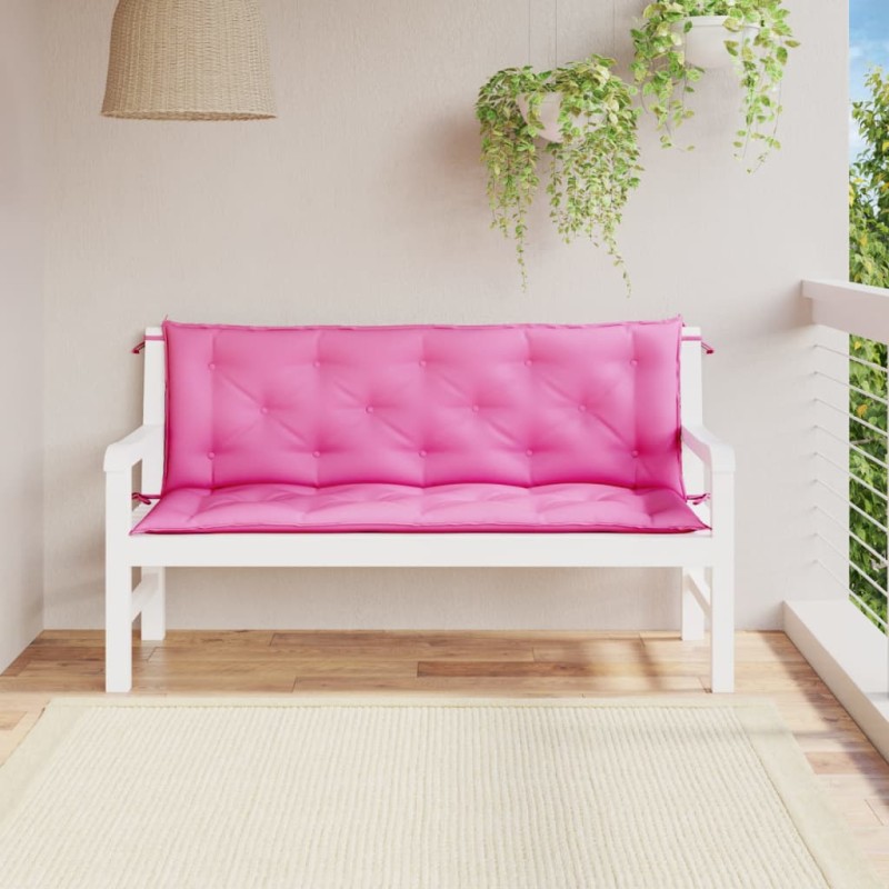 Almofadões p/ banco de jardim 2 pcs 150x50x7 cm tecido rosa-Almofadas para poltronas e sofás-Home Retail