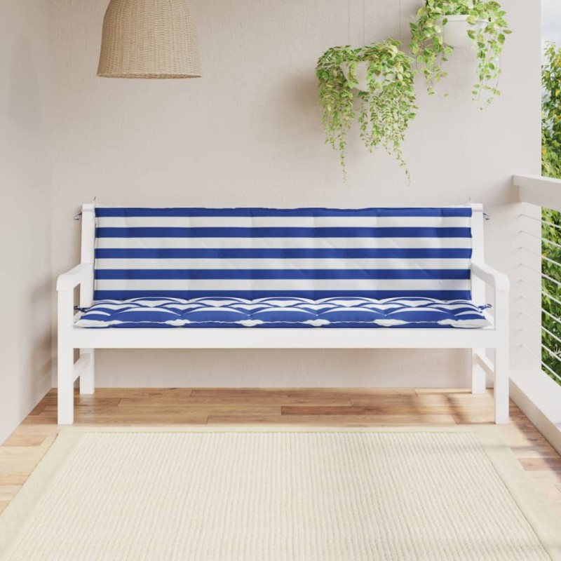 Almofadões p/ banco de jardim 2pcs oxford riscas azul/branco-Almofadas para poltronas e sofás-Home Retail