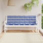 Almofadões p/ banco de jardim 2pcs oxford riscas azul/branco