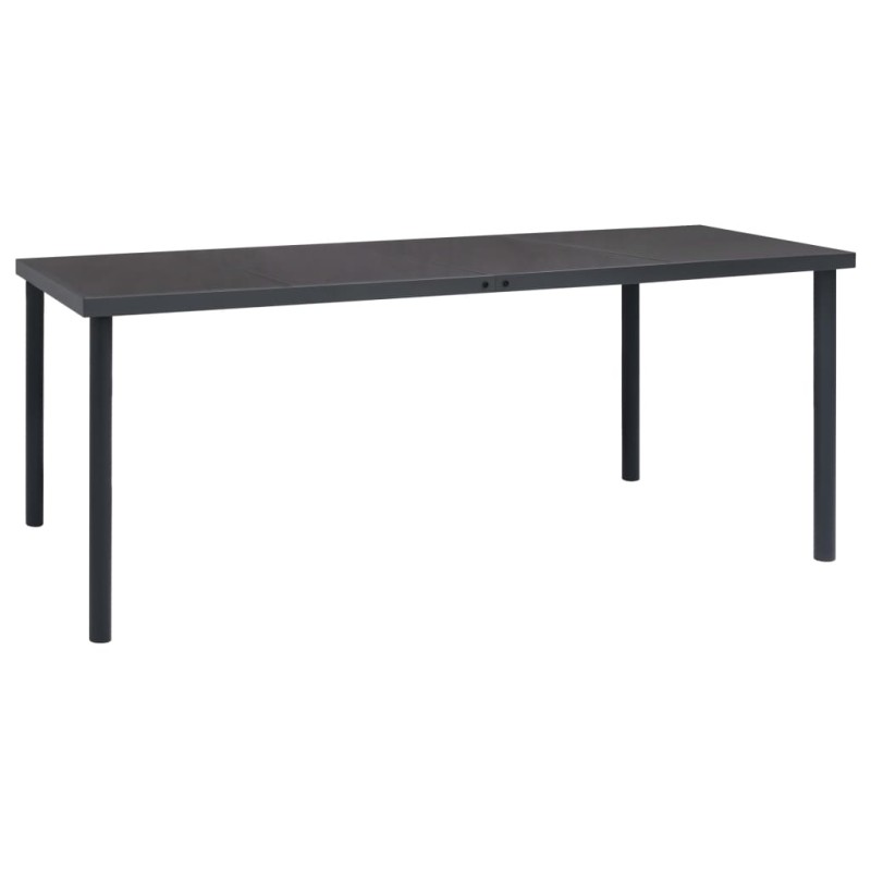 Mesa de jantar para jardim 190x90x74 cm aço antracite-Mesas de jardim-Home Retail