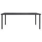 Mesa de jantar para jardim 190x90x74 cm aço antracite