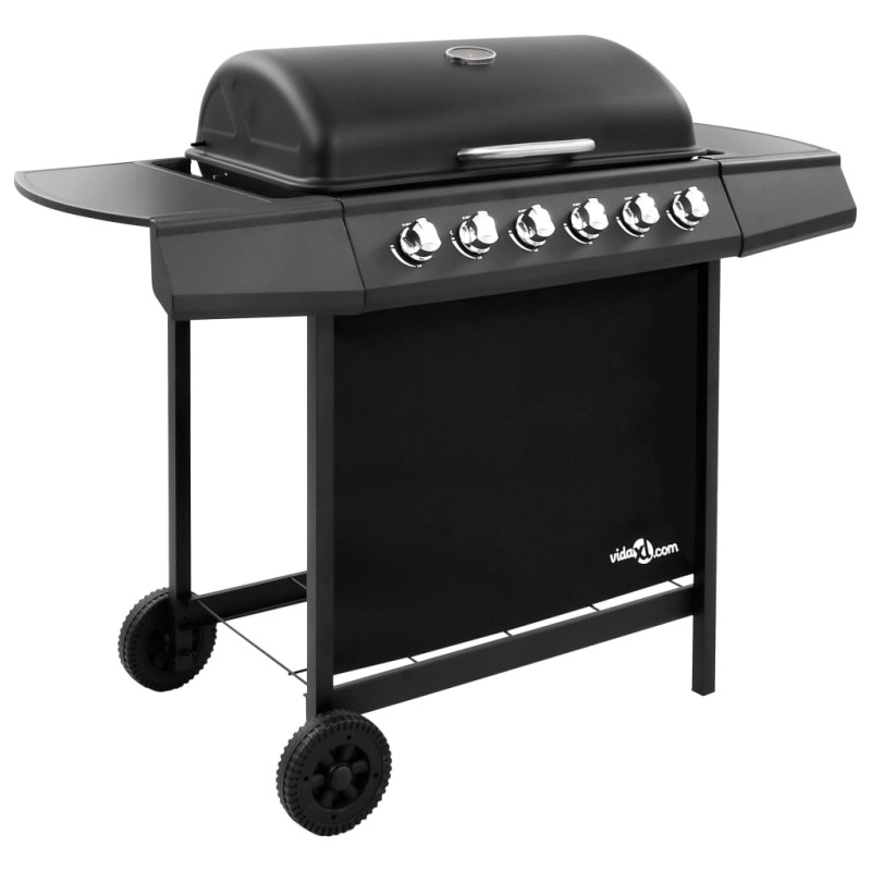 Grelhador/barbecue a gás 6 discos preto-Churrasqueiras de exterior-Home Retail