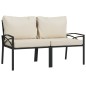 9 pcs conjunto lounge de jardim aço c/ almofadões areia