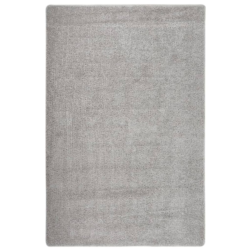 Tapete shaggy 200x290 cm antiderrapante cinzento-claro-Tapetes-Home Retail