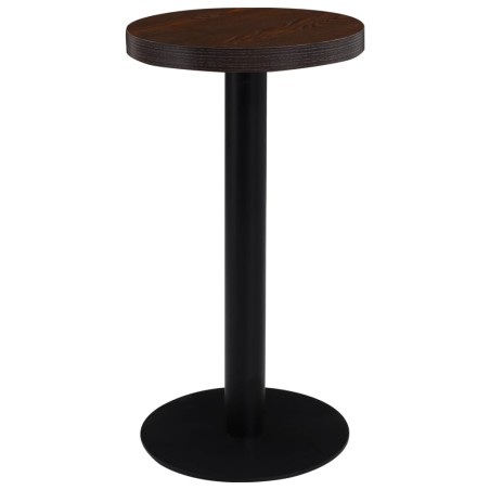 Mesa bistrô 40 cm MDF castanho-escuro