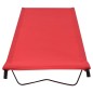 Camas de campismo 2pcs 180x60x19cm tecido oxford e aço vermelho