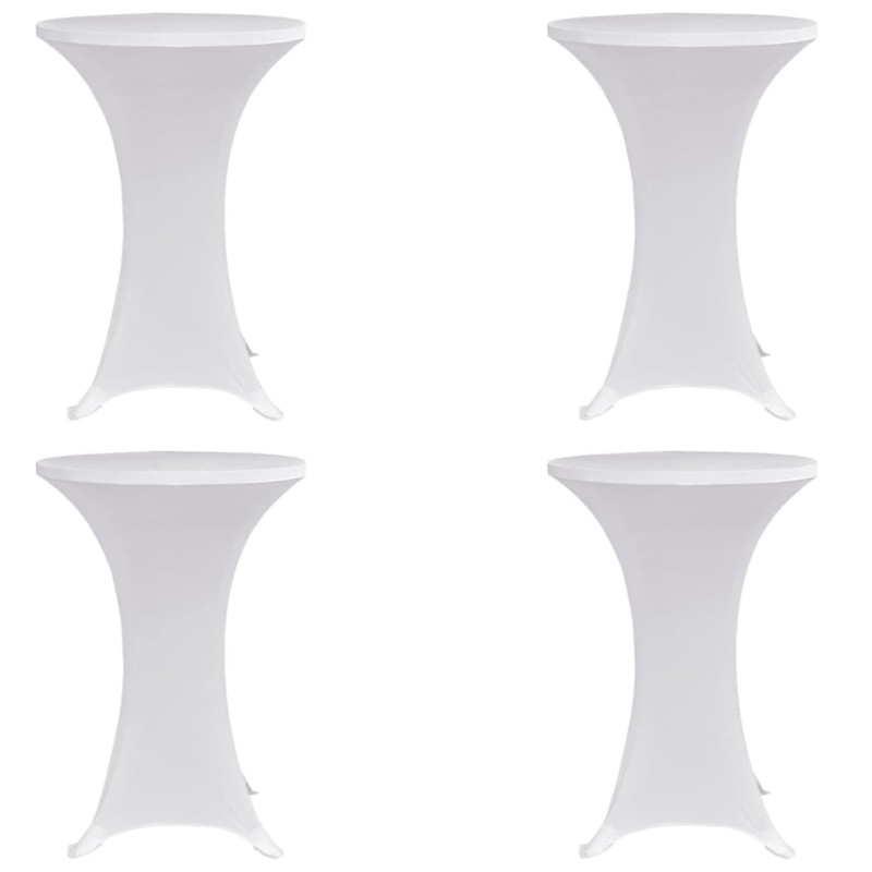 Capa para mesa de pé elástica Ø80 cm 4 pcs branco-Capas de sofás-Home Retail